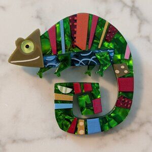 Erstwilder A Chameleon Named Pop brooch.